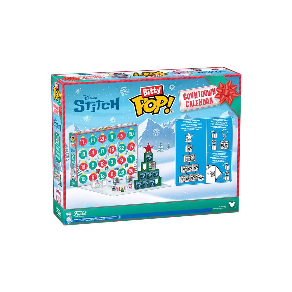 Disney Bitty POP! 24 Day Advent Calendar Countdown Stitch Holiday Funko