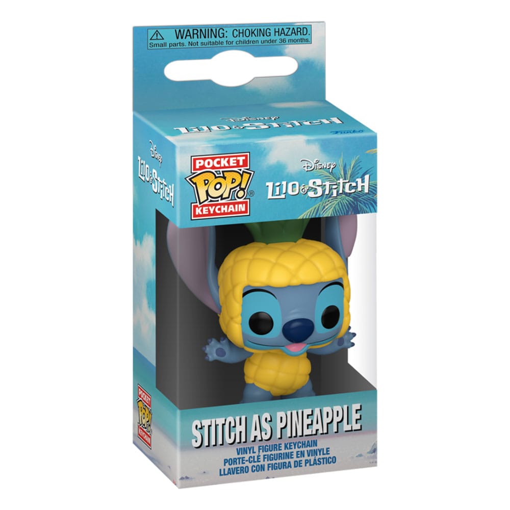 Lilo & Stitch Pocket POP! Vinyl Keychains Stitch as Pineapple Display 12 Funko