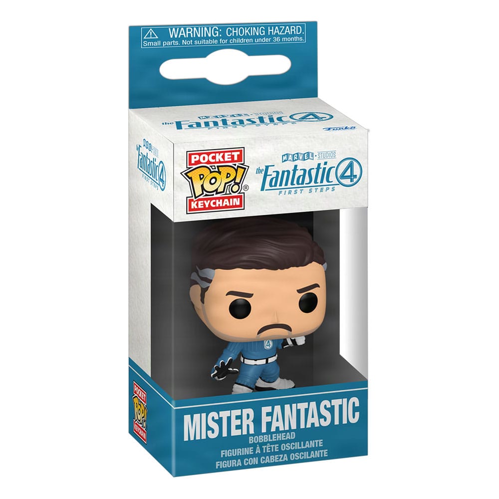 The Fantastic Four First Steps POP! Vinyl Keychains Mister Fantastic Display 12 Funko