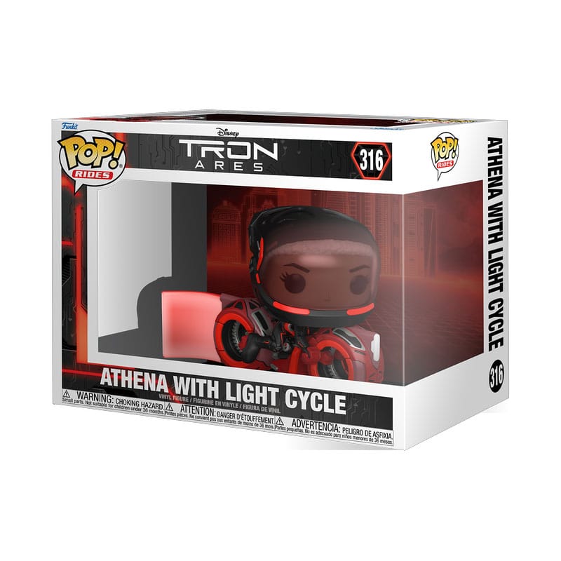 Tron Ares POP! Rides Vinyl Figure Athena with Light Cycle Funko