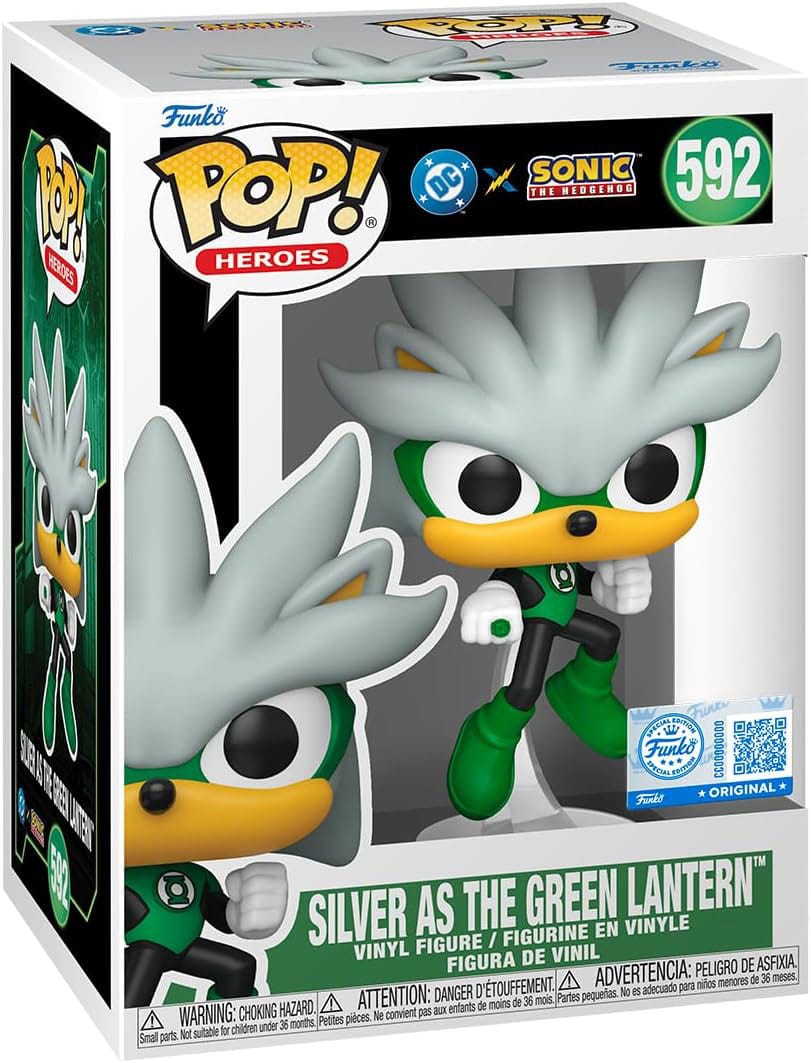 DC's Justice League and Sonic the Hedgehog POP! Movies Vinyl Figures Silver/GL Funko