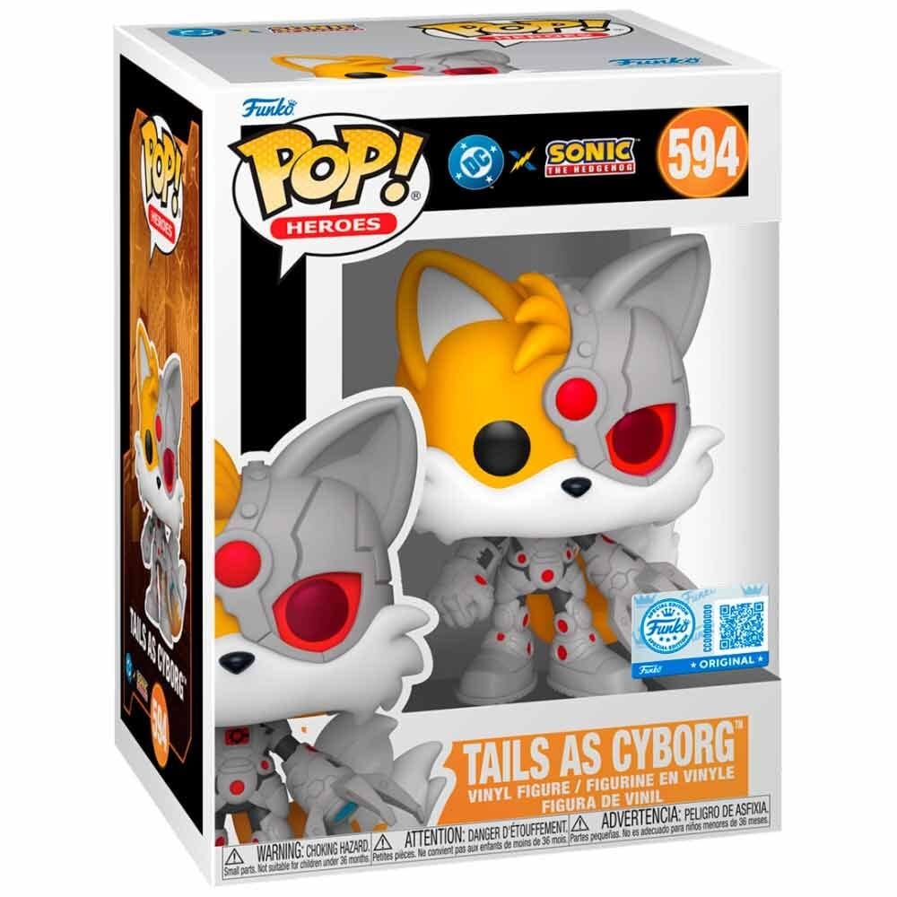 DC x Sonic the Hedgehog POP! Heroes Vinyl Figure Tails as Cyborg Funko