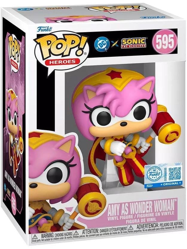 DC x Sonic the Hedgehog POP! Heroes Vinyl Figure Amy as Wonder Woman Funko