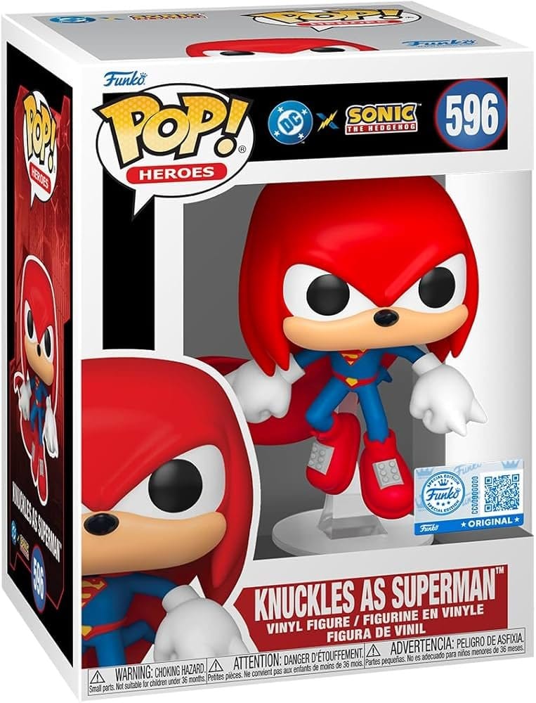 DC x Sonic the Hedgehog POP! Heroes Vinyl Figure Knuckles as Superman Funko