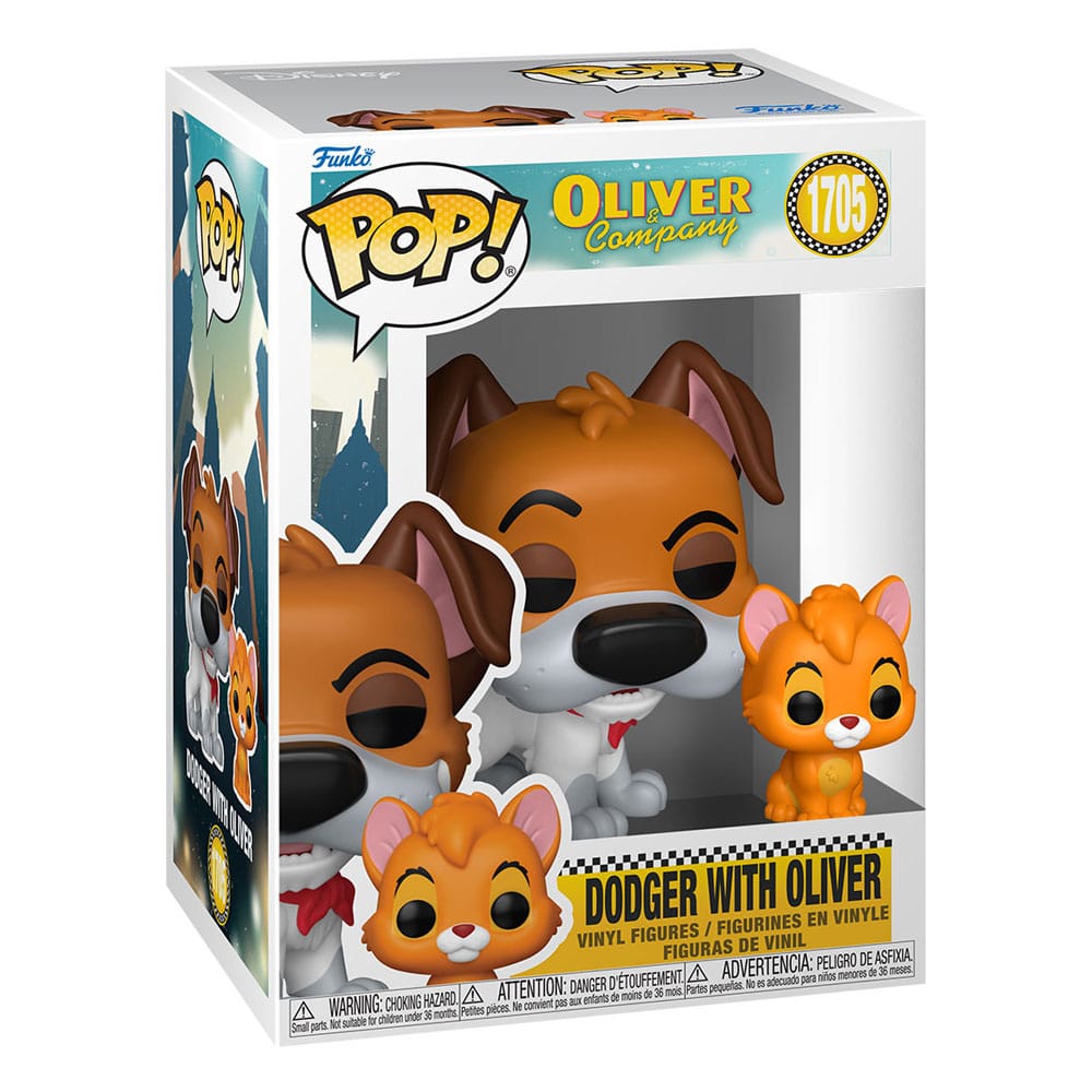 Oliver & Co. POP!&Buddy Movies Vinyl Figures Dodger w/Oliver w/Chase Assortment 6 Funko
