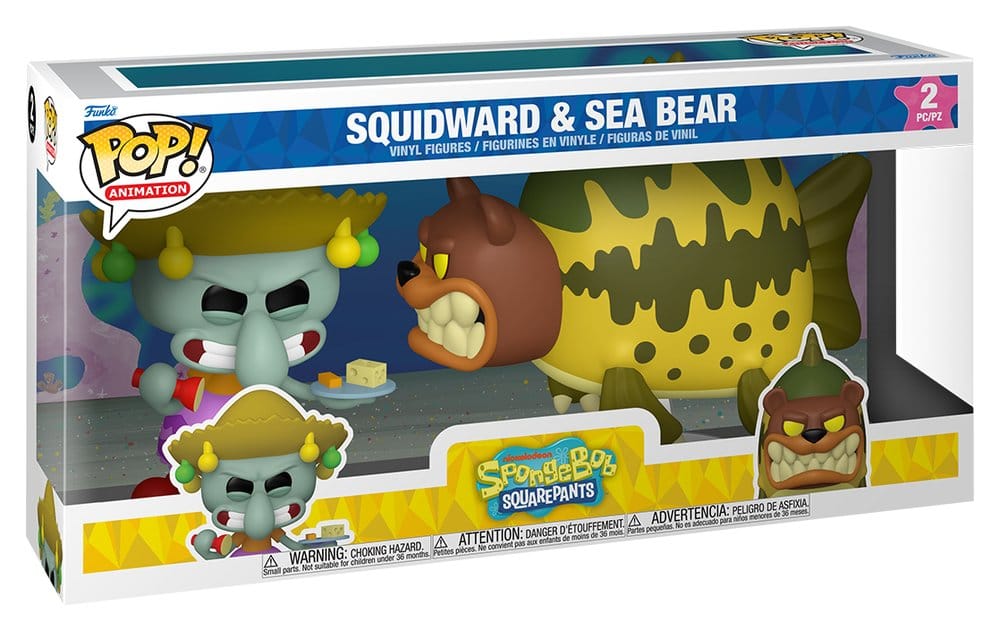 SpongeBob SquarePants POP! Animation Vinyl Figure 2 Pack Squidward & Sea Bear Funko