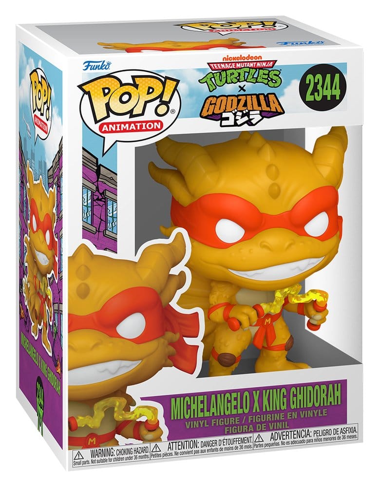 Godzilla x Turtles POP! Animation Vinyl Figure Michelangelo X Ghidorah Funko