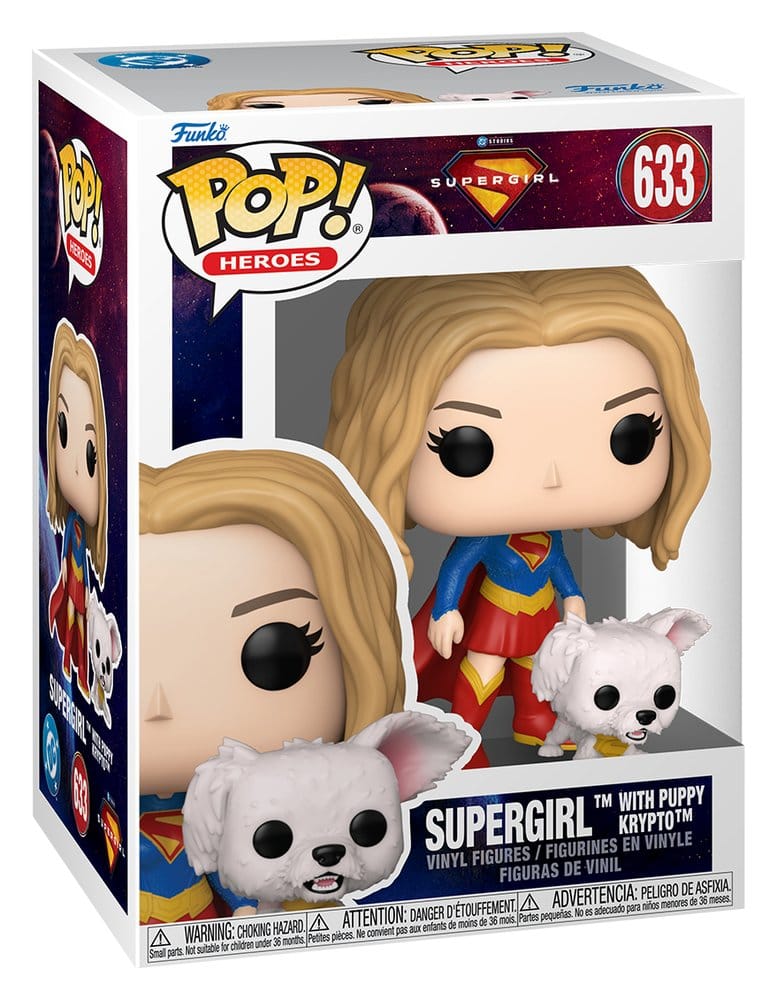 Supergirl 2026 POP! Heroes Vinyl Figure Supergirl with Puppy Krypto Funko