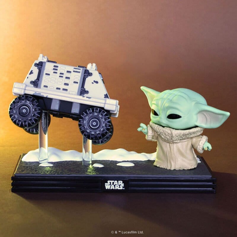 Star Wars The Mandalorian and Grogu POP! Moment Vinyl Figures Grogu with Polar Mouse Droid Funko