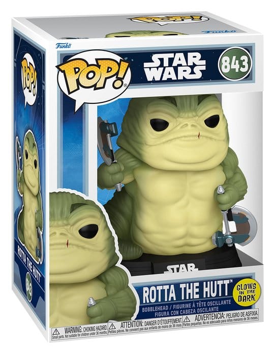 Star Wars The Mandalorian and Grogu POP! Vinyl Figure Rotta the Hutt Glow Funko