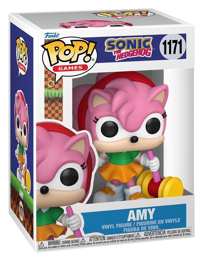 Sonic The Hedgehog POP! Games Vinyl Figures Amy Rose with Piko Hammer with Chase Assortment 6 Funko