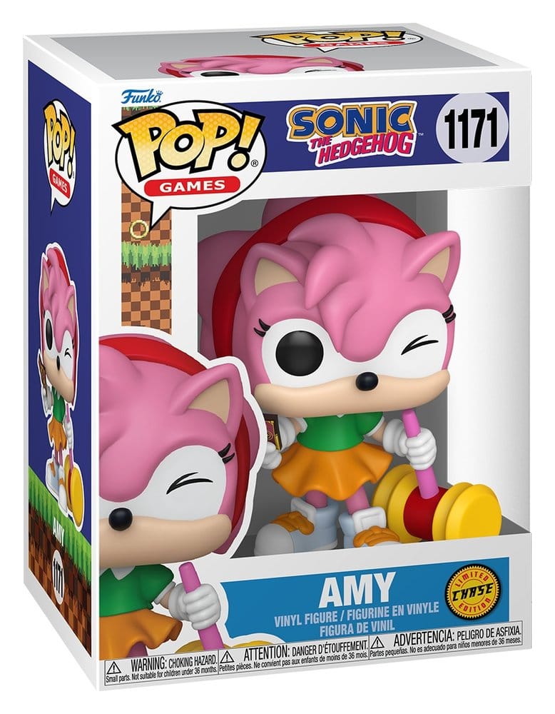 Sonic The Hedgehog POP! Games Vinyl Figures Amy Rose with Piko Hammer with Chase Assortment 6 Funko