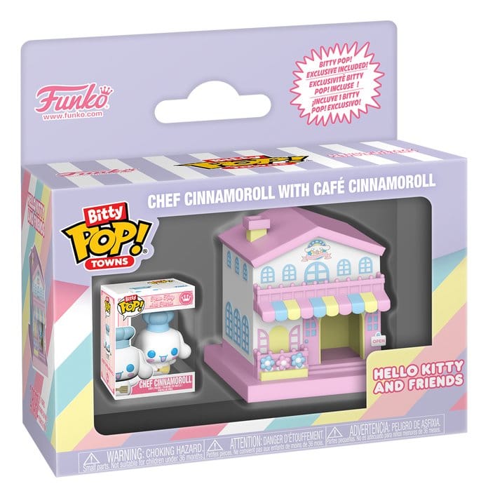 Sanrio Bitty POP! Town Vinyl Figure Cafe Cinnamoroll w/C Funko
