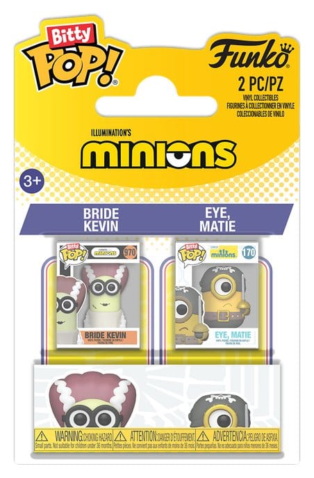 Minions Bitty POP! Vinyl Figures 2 Pack Bride Kevin & Eye Matie Funko