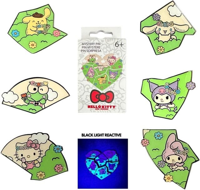Sanrio by Loungefly Enamel Pins Blind Box Hello Kitty & Friends Flower Crown Puzzle Display 12 Funko