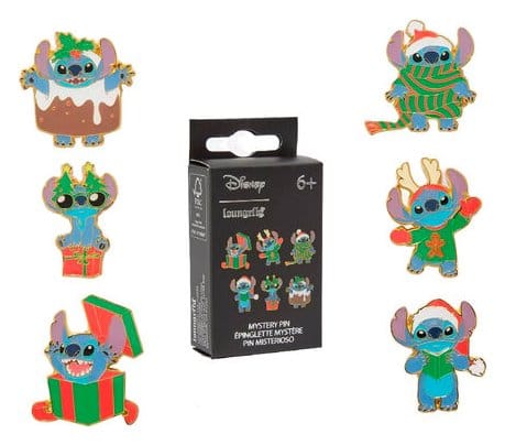 Disney by Loungefly Enamel Pins Blind Box Stitch Holiday Display 18 Loungefly