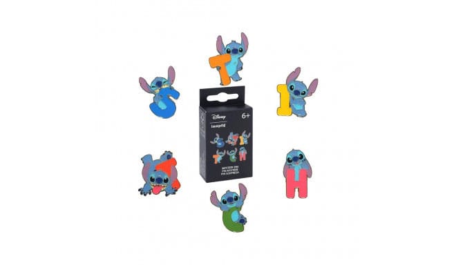 Lilo & Stitch by Loungefly Enamel Pins Blind Box Letters and Poses Display 18 Funko