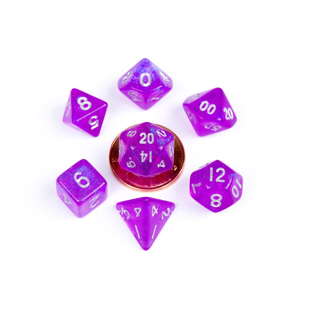 FanRoll Mini Dice Set Stardust Purple 7 FanRoll