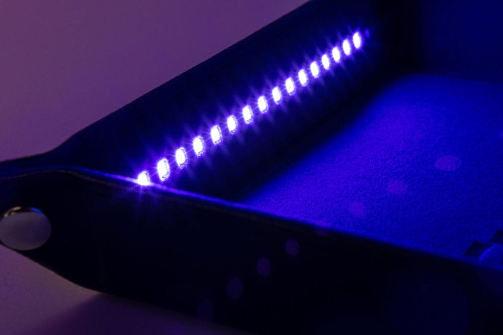 FanRoll Shadowlight Folding Blacklight Dice Tray Black FanRoll