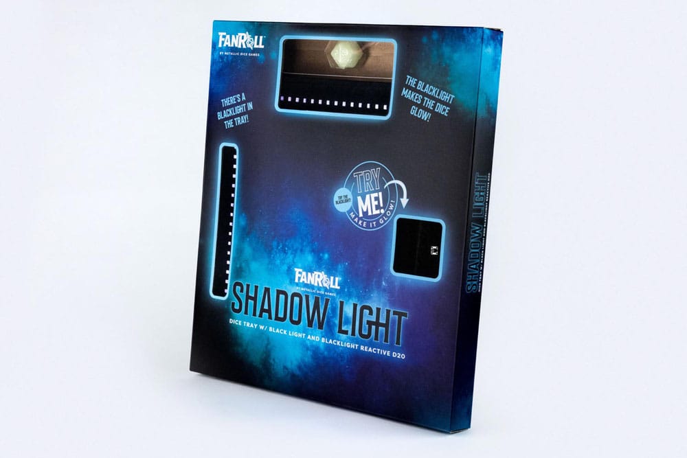 FanRoll Shadowlight Folding Blacklight Dice Tray Black FanRoll