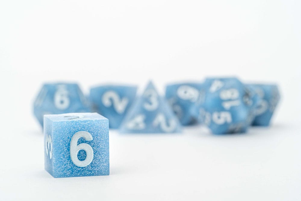 FanRoll Sharp Edge Silicone Dice Set Glacial Debris 7 FanRoll