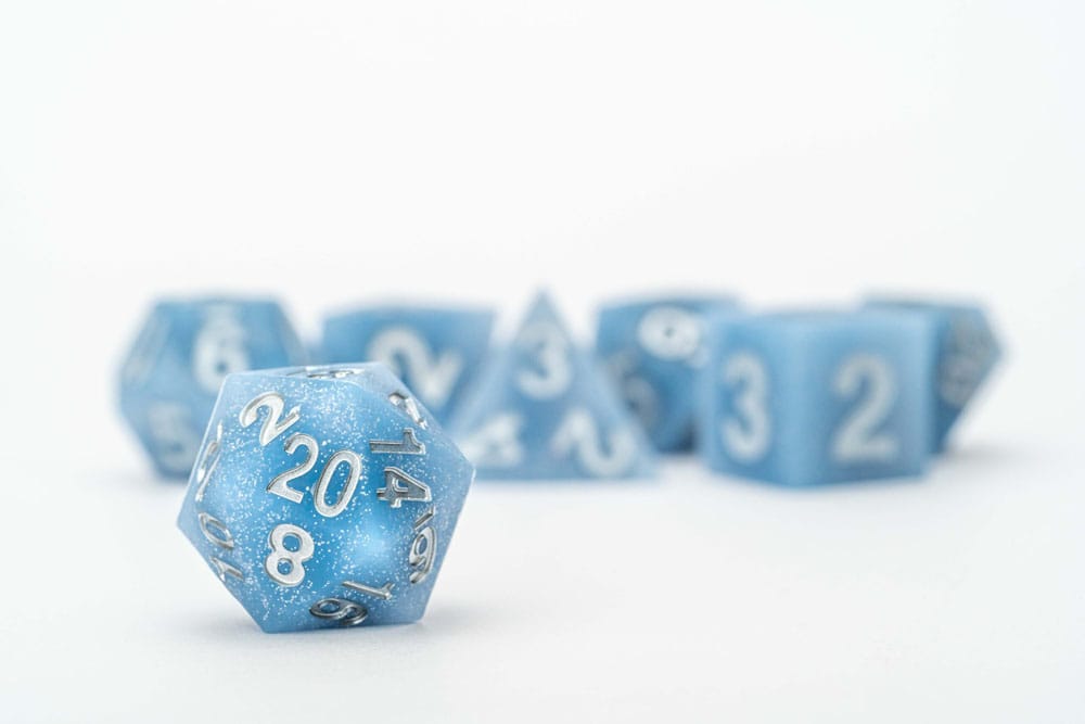 FanRoll Sharp Edge Silicone Dice Set Glacial Debris 7 FanRoll