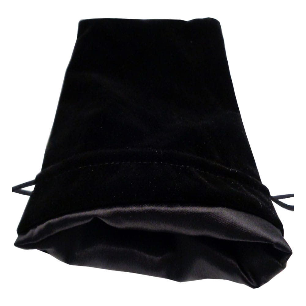 FanRoll Dice Bag Velvet Black with Black Satin Large FanRoll