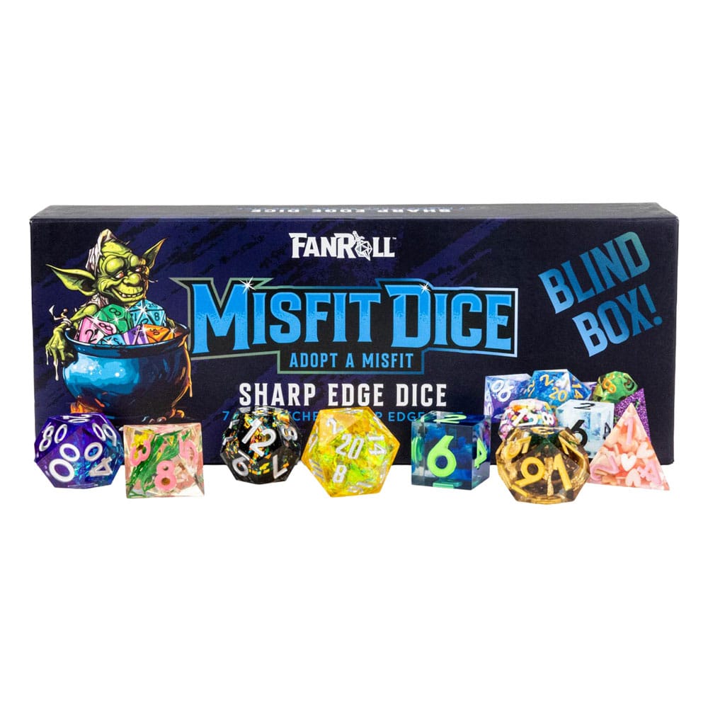 Misfit Adopt a Misfit Dice Set Blind Box Sharp Edge Dice Assortment 12 FanRoll