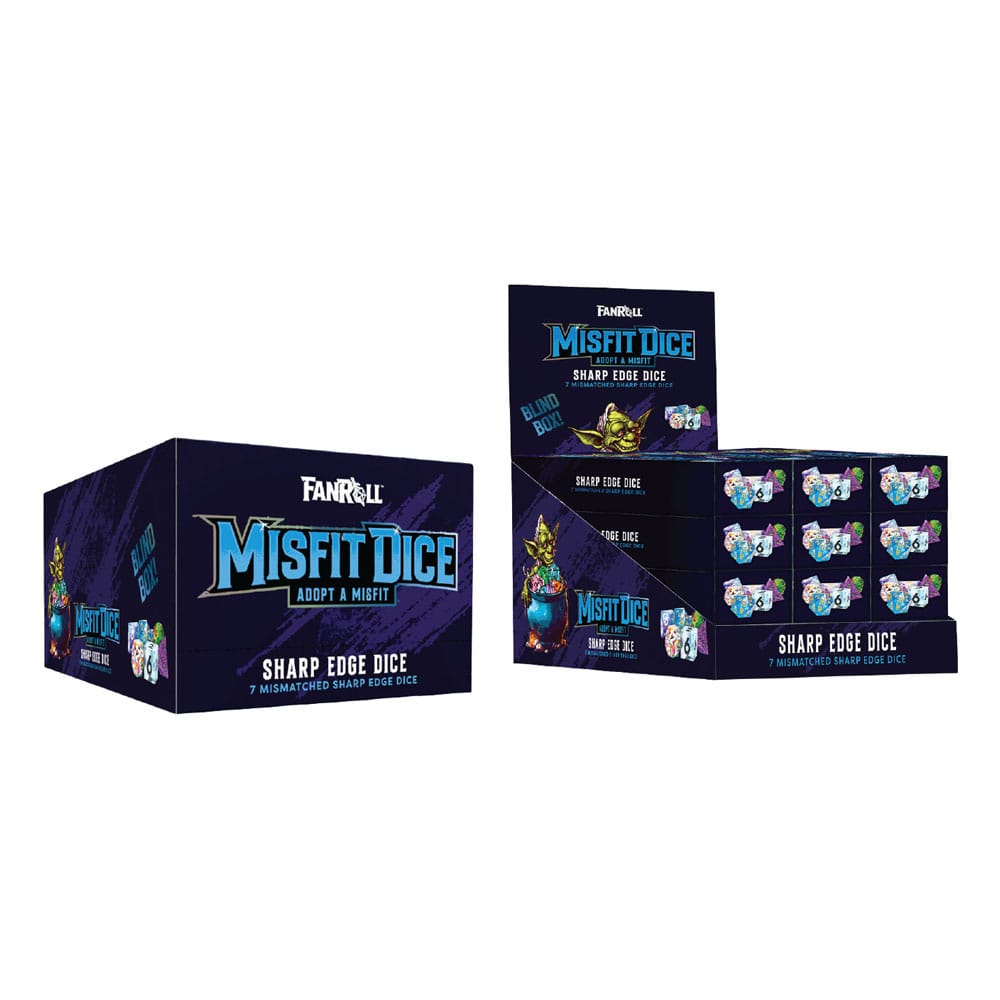 Misfit Adopt a Misfit Dice Set Blind Box Sharp Edge Dice Assortment 12 FanRoll