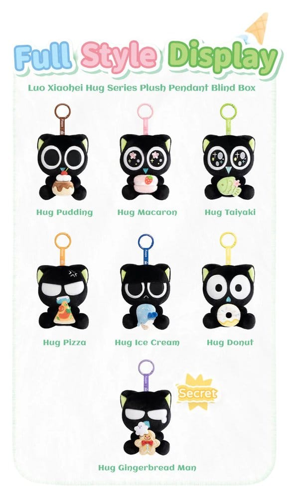 Luo Xiaohei Mini Figures Hug Plush Pendant Series Display 6 Funism