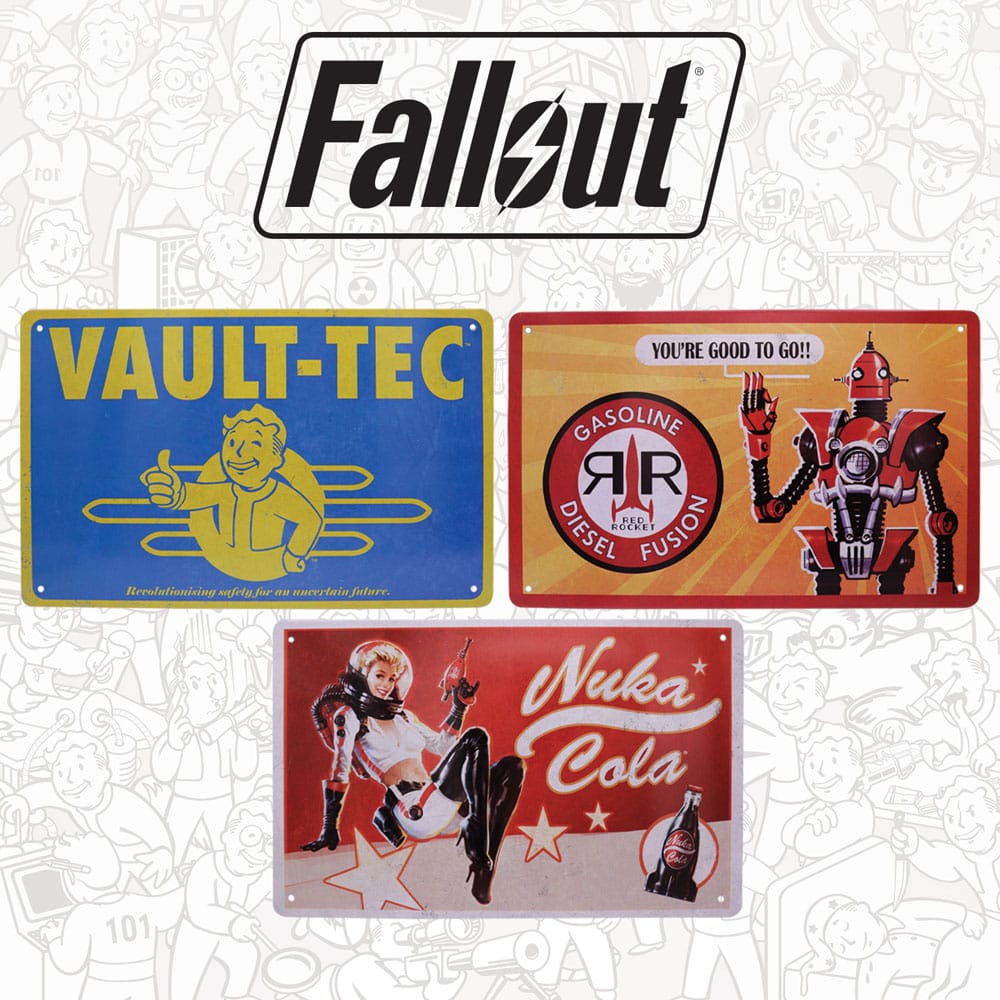 Fallout Tin Signs 3 Pack Brands FaNaTtik