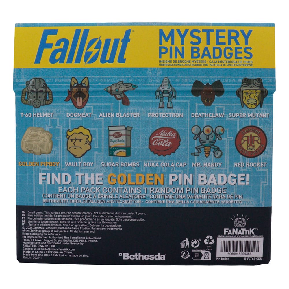 Fallout World Pin Badge Display Mystery Pin Badge 12 FaNaTtik