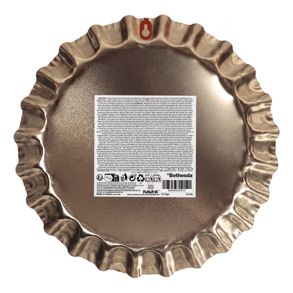 Fallout Tin Sign Sunset Sarsaparilla Bottle Cap FaNaTtik