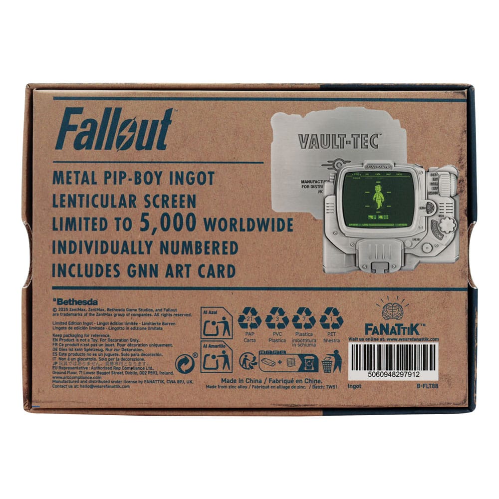 Fallout Collectible Ingot Pip Boy Limited Edition FaNaTtik