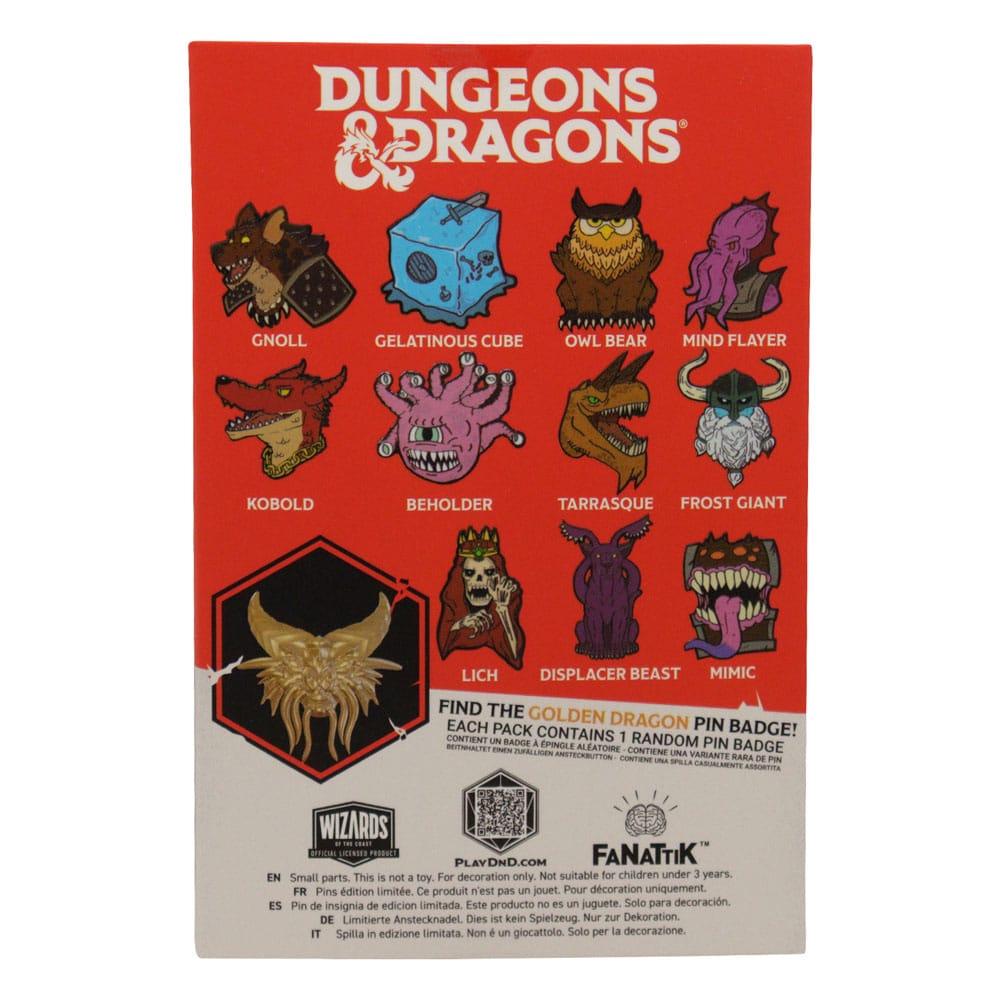 Dungeons & Dragons World Pin Badge Display 50th Anniversary Mystery Pin Badge 12 FaNaTtik