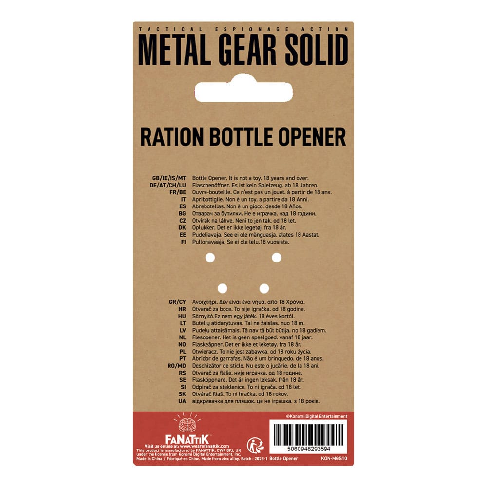 Metal Gear Solid Bottle Opener Solid Ration FaNaTtik