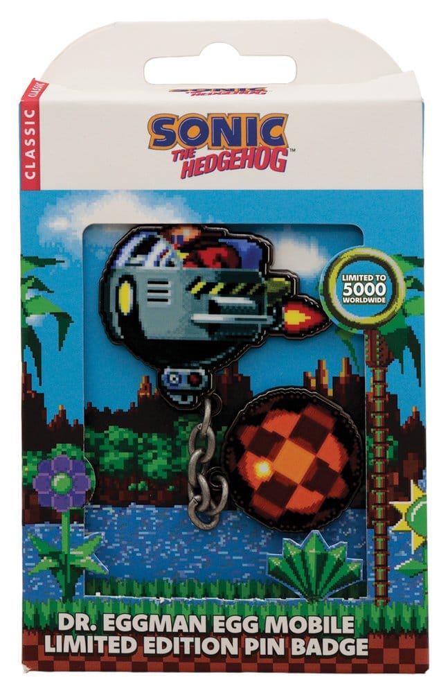 Sonic The Hedgehog Pin Badge Dr. Eggman Egg Mobile Chained FaNaTtik