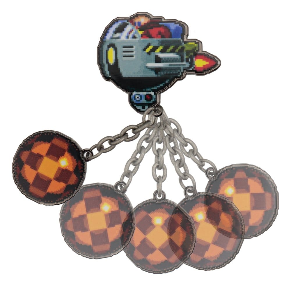 Sonic The Hedgehog Pin Badge Dr. Eggman Egg Mobile Chained FaNaTtik