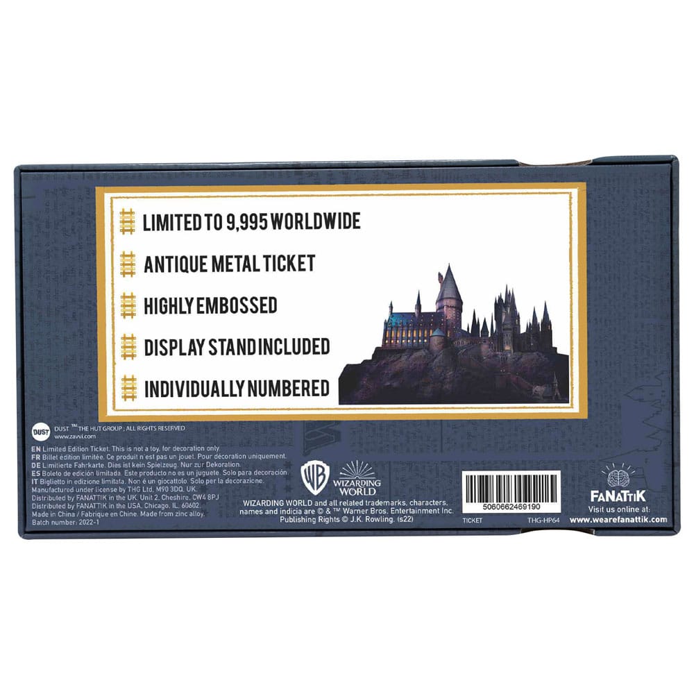 Harry Potter Replica Hogwarts Train Ticket Limited Edition FaNaTtik