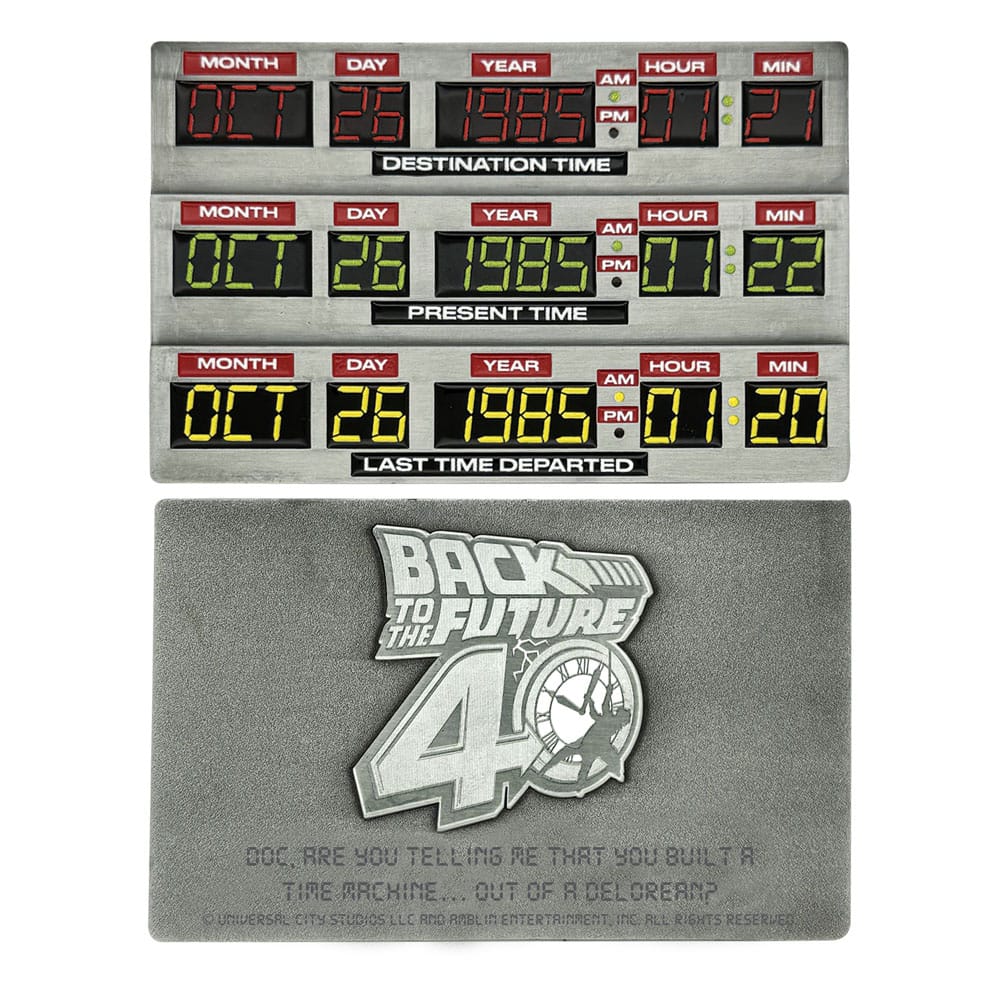 Back To The Future Ingot 40th Anniversary Time Circuits Limited Edition FaNaTtik