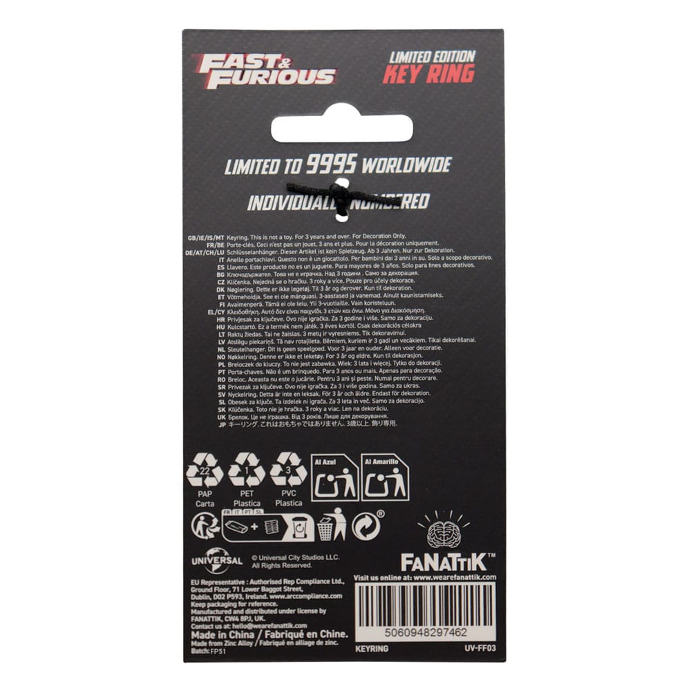 Fast & Furious Keychain You Ride You Fight Limited Edition FaNaTtik