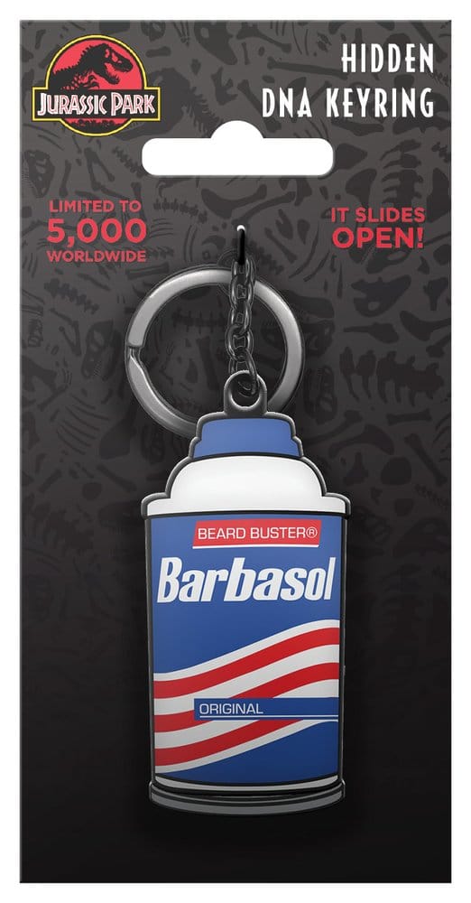 Jurassic Park Keychain Sliding Barbasol Can FaNaTtik