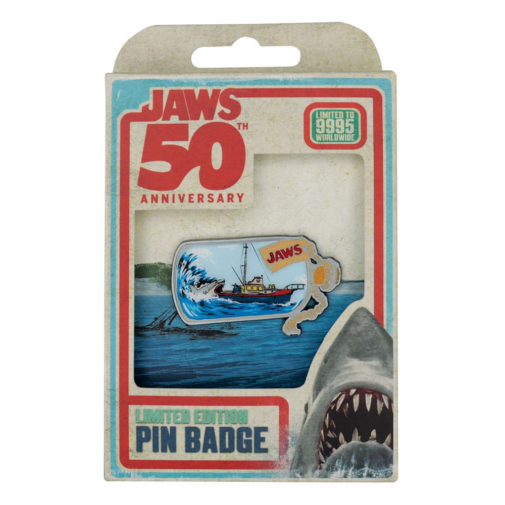 Jaws Pin Badge 50th Anniversary Ship in Bottle FaNaTtik