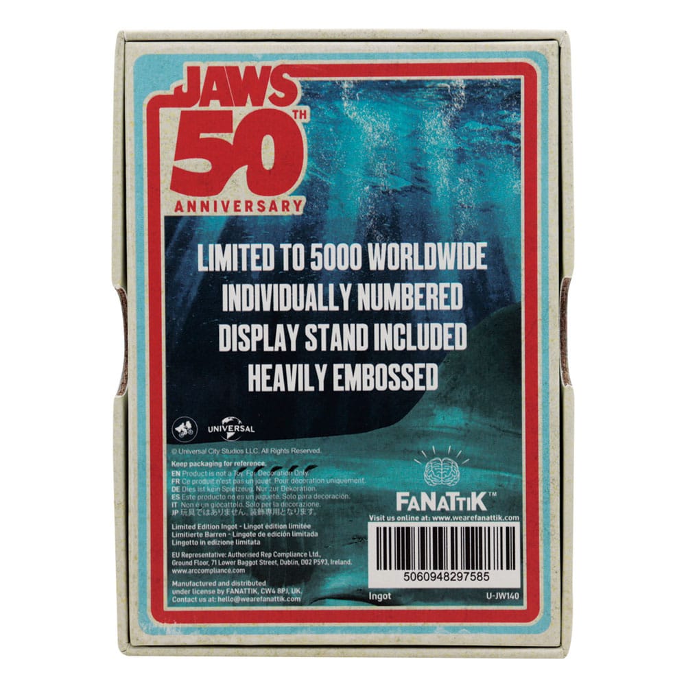 Jaws Ingot 50th Anniversary Poster Limited Edition FaNaTtik