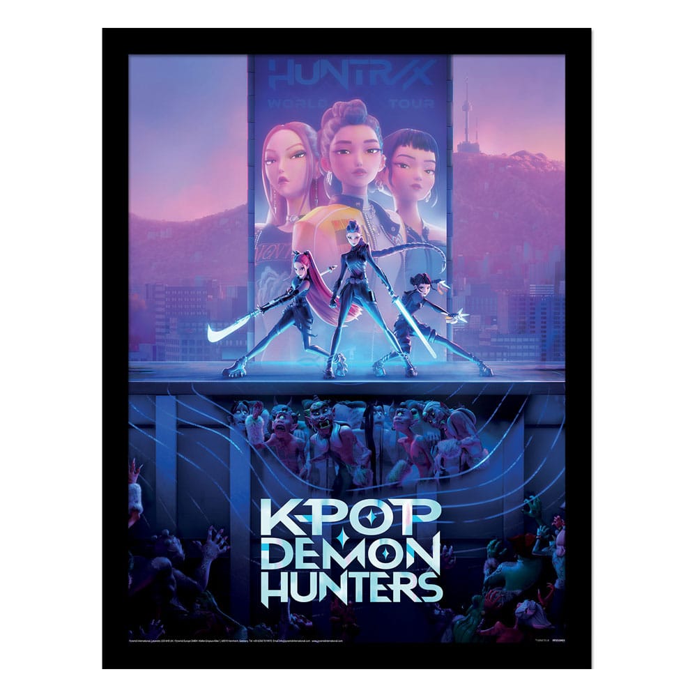 KPop Demon Hunters Collector Print Framed Poster Movie Key Art Pyramid International