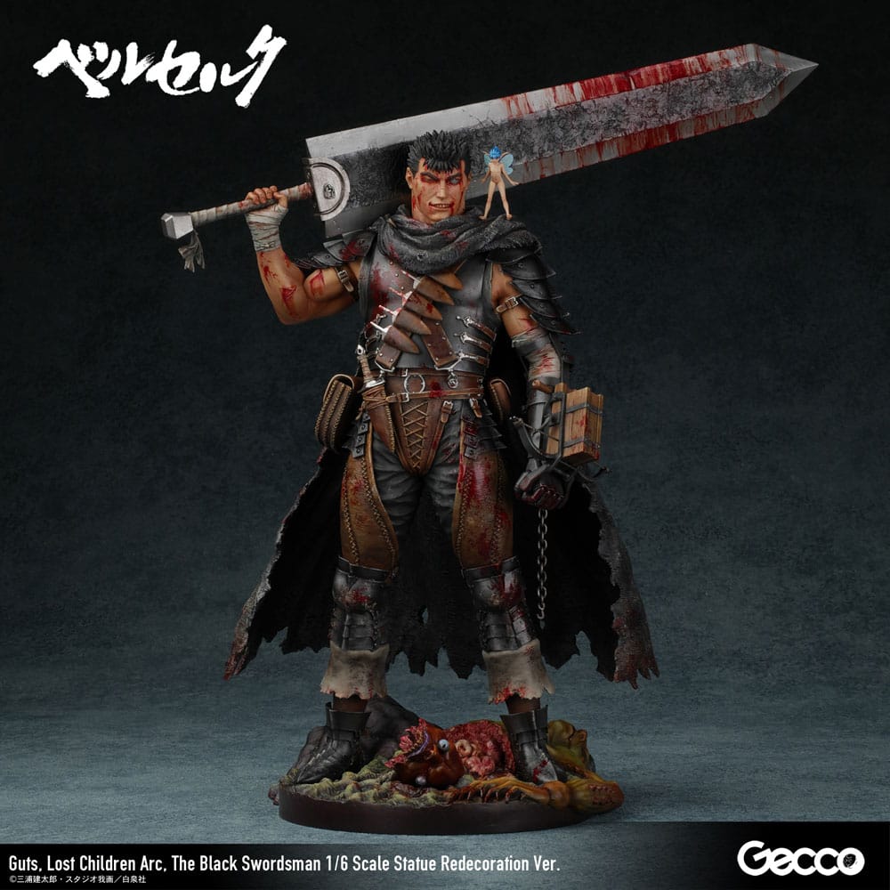 Berserk Statue Guts Lost Children Arc The Black Swordsman Redecoration Ver. Gecco