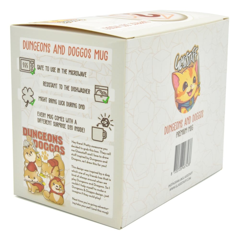 Glassstaff Gift Set Mug & Dice D20 Dungeons & Doggos Glassstaff