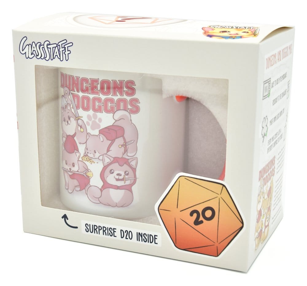 Glassstaff Gift Set Mug & Dice D20 Dungeons & Doggos Glassstaff