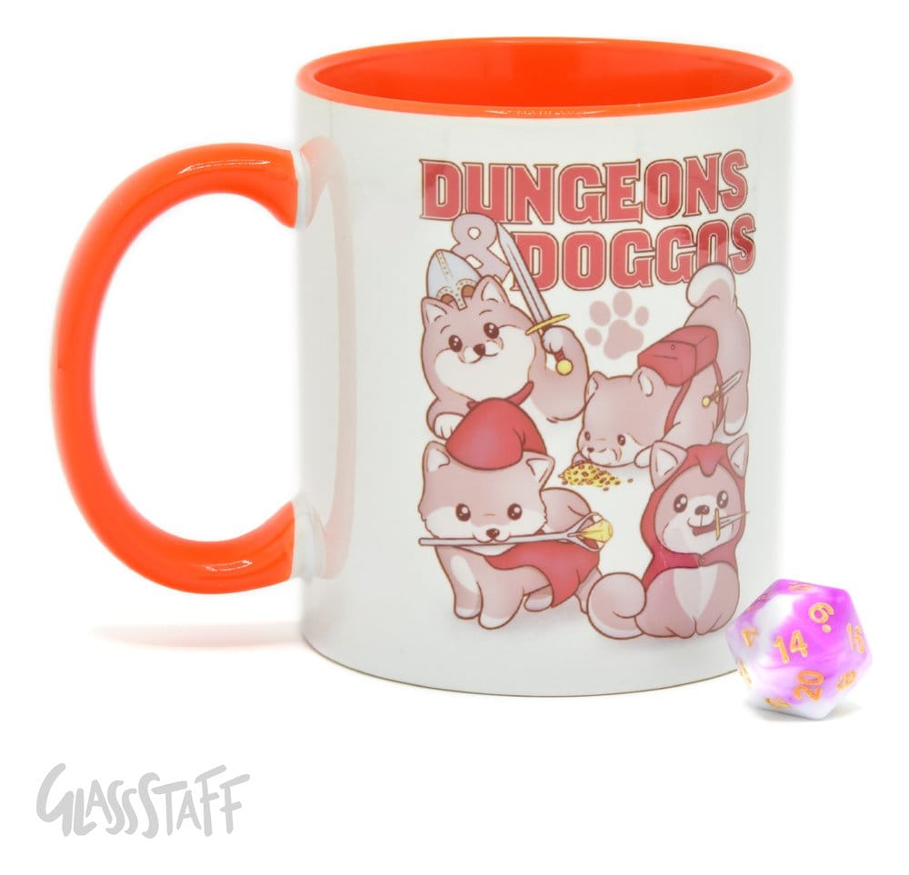 Glassstaff Gift Set Mug & Dice D20 Dungeons & Doggos Glassstaff