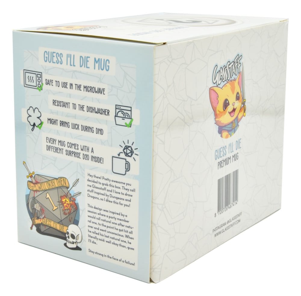 Glassstaff Gift Set Mug & Dice D20 Guess I'll Die Glassstaff